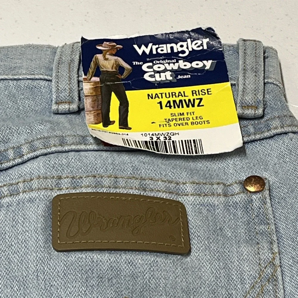 Wrangler Original Cowboy Cut Jeans Denim Natural Rise Slim Fit 3x32 Cowgirl